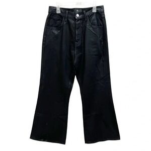 7‎ For All Mankind Easy Boy Bootcut Jeans Black Coated High Rise Crop 27 Y2K